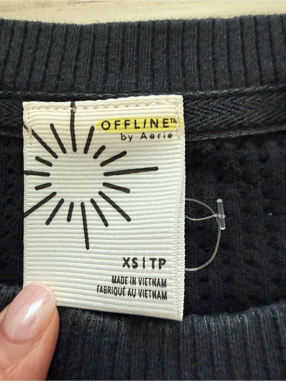 Offline by Aerie Wow! Waffle Cinched T-Shirt - Picture 4 of 5